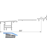 GU Thermostep 204 Trittschwellen-Set 4/207 L=5000 mm IV110 / FA 22 mm Alu silber