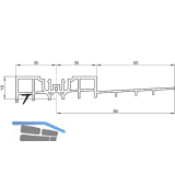 GU Thermostep 204 Aufsatzschiene-1 19/85 P1978 L=2500 mm silber