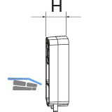MACO HS Unterlage senkrecht f�r Laufwagen vorne H�he 26,5 mm (361272)