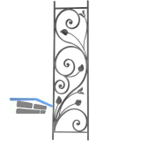 ARTEFERRO Zierelement, Profil 14 x 8 mm, 1000 x 275 mm, C-Bogen, Schmiedeeisen