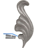 ARTEFERRO Blatt, links, 40 x 110 x 3 mm, Schmiedeeisen
