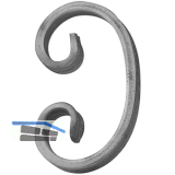 ARTEFERRO C Schnecke, 65 x 95 mm, Schmiedeeisen