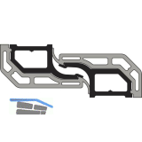 GU-937/934 HS Mittelsto�sicherung-Set Fl�gelabstand 25-29 mm L=2400 mm grau