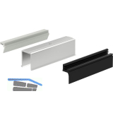 GU HS F�hrungsschienen-Set oben P2301 L=5100 mm silber eloxiert