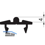 GU HS Laufschiene bb P2209 f�r Bodenschwelle L=6700 mm auf Ma� silber eloxiert