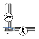 GU HS Dichtungsviertelrahmen P743, Ma�e 2500 x 2500 mm, schwarz