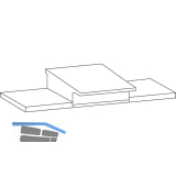 GU Thermostep/Timberstep Dichtplatte f�r Mittelsto� unten IV88-92, grau