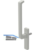 GU HS Drehgriff DIRIGENT 180� innen Rosette ohne PZ silber