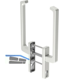 GU HS Drehgriffgarnitur DIRIGENT 180� Griff innen/au�en mit PZ silber