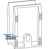 GU-934 HS F�hrung unten einzeln f�r Verbindungsstange 8mm,Kunststoff naturf�rbig