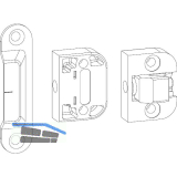 GU HS Mittelverriegelung senkrecht, Fl�gelabstand 10 mm, silber