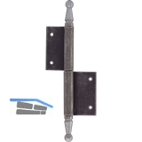 T�rnussband mit Zierkopf, rechts, 90 x 140 mm, Stahl blank