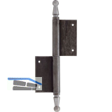 T�rnussband mit Zierkopf, links, 120 x 180 mm, Stahl blank