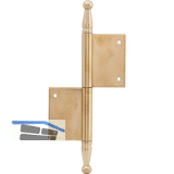 T�rnussband mit Zierkopf, links, 100 x 160 mm, Messing poliert