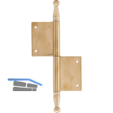 T�rnussband mit Zierkopf, rechts, 100 x 160 mm, Messing poliert