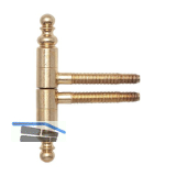 SFS Einbohrband 2-tlg. mit Zierkopf, � 16 mm, Bandh�he 108,5mm,Stahl vermessingt