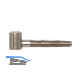 SOLIDO Einbohrband-Oberteil m. Zylinderkopf, � 16 mm, f�r Holz, Stahl vernickelt