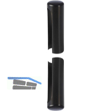 Aufsteckh�lsen 3- DIM, Band � 20 mm, Bandh�he 112 mm, Aluminium schwarz RAL 9005