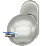 FSB T�rknopf 07 0802 - auf Rosette, � 50 mm gerade, drehbar, silber eloxiert