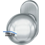 FSB FS-T�rknopf 07 0802 - auf Rosette, � 50 mm gerade, drehbar, Edelstahl