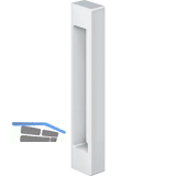 T�rgriff KCH1700, zum Kleben,200x26x40mm, Aluminium wei� matt RAL9016