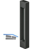 T�rgriff KCH1700,zum Kleben,200x26x40mm,Aluminium schwarz matt RAL9005