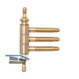 Einbohrzierband 3-teilig, 16 mm, Stahl vermessingt