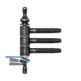 Einbohrzierband 3-teilig, 16 mm, Eisen schwarz antik