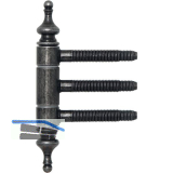 Einbohr-Zierband 3-teilig, mit Aush�ngesicherung, � 18 mm, Eisen schwarz Antik