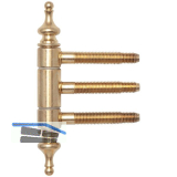 Einbohr-Zierband 3-teilig, mit Aush�ngesicherung, � 18 mm, Stahl vermessingt