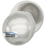 FSB T�rknopf 23 0802 03400 ASL/AGL fest auf Rosette, Aluminium silber eloxiert