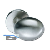 T�rknopf 23 0804 - auf Rosette, � 48 mm fest, silber eloxiert, mit Gewinde