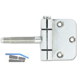 Steckband 3-teilig Fl�gelteil Einlassen/Aufschrauben � 18 mm,vernickelt