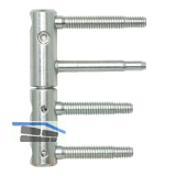 T�rband 3-DIM 2-tlg. Bolzen 65 bzw.55mm,Tragkraft 120 kg,� 20 mm,verzinkt silber