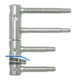 T�rband 3-DIM 2-tlg. Bolzen 80 bzw.55mm,Tragkraft 120kg,� 20mm,verzinkt silber