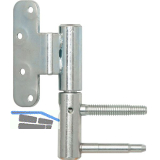 T�rband 3-DIM 2-tlg. � 20 mm rechts,Bandh�he 112mm, silber