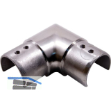 IAM DESIGN Eckbogen f�r Nutrohr rund � 42,4 x 1,5 mm, Edelstahl geschliffen V2A