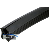 IAM DESIGN Gummidichtung f�r Glasst�rke 12,0-16,76mm,Nut 24x24mm,Kunststoff/EPDM