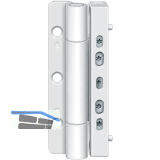 Haust�rband SIKU RB 5010 3D, Stiftsicherung, Stahl wei� RAL 9016