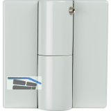 HEWI Aufschraubfederband B9505.75, links, Stahl/Kunststoff hellgrau