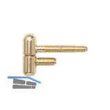 SFS Stahlzargenband 2-tlg. mit Rundkopf, � 16 mm, H�he 50,5mm, glanzvermessingt