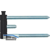 Stahlzargenband 3-tlg. brandschutztauglich, Stahl schwarz