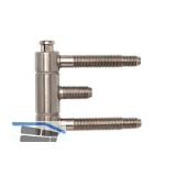 Stahlzargenband 3-tlg. Band 18 x 61 mm, Stahl vernickelt