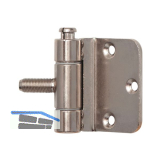 Stahlzargenband 3-teilig, Band 18 x 62 mm, Stahl vernickelt