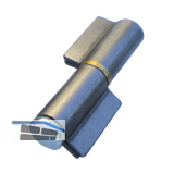 Anschwei�band 2-teilig I-Lappen; Stahl blank; Stift 16 mm mit Messingring