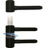 SFS Einbohrband 2-teilig f�r Futtert�ren, 16 mm, Stahl schwarz besch. RAL 9005