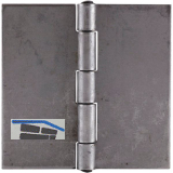 Anschwei�scharnier mit festem Stift, 60 x 60 x 1,5mm,Rollen � 6,7 mm,Stahl blank