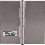 Anschwei�scharnier mit festem Stift, 60 x 60 x 1,5mm,Rollen � 6,7 mm, Edelstahl