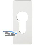 FSB Zylinderrosette 17 1768 eckig zum Aufkleben, 3 mm, Aluminium silber eloxiert