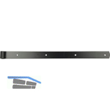 Langb�nder einseitig gerollt, ohne Kegel, 600 x 40 x 5 mm, Stahl schwarz RAL9005